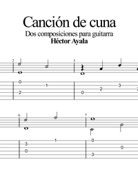 Ноты, табы для гитары. Cancion de cuna.