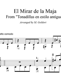 Ноты, табы для гитары. El Mirar de la Maja.