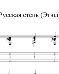 Sheet music, tabs for guitar. Russian Steppe.