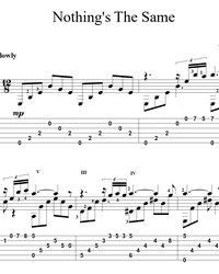 Sheet music, tabs for guitar. Nothing´s The Same.