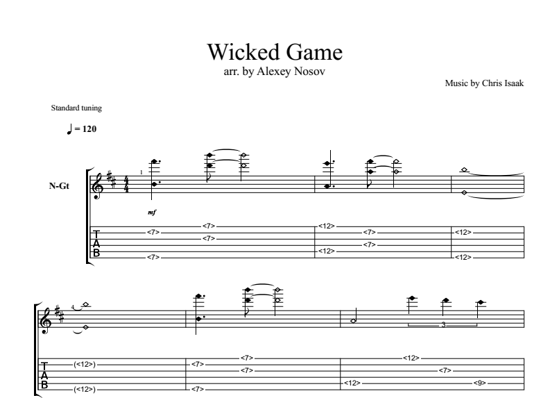 him wicked game guitar pro tab download