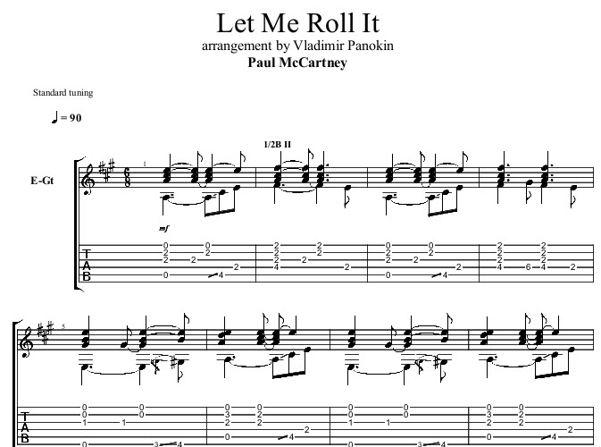 Roll me песня. Let me Roll it Paul MCCARTNEY. Ноты рифа для гитары рок ролл. Пол Маккартни Ноты для классической гитары. Let me Roll it пол Маккартни.