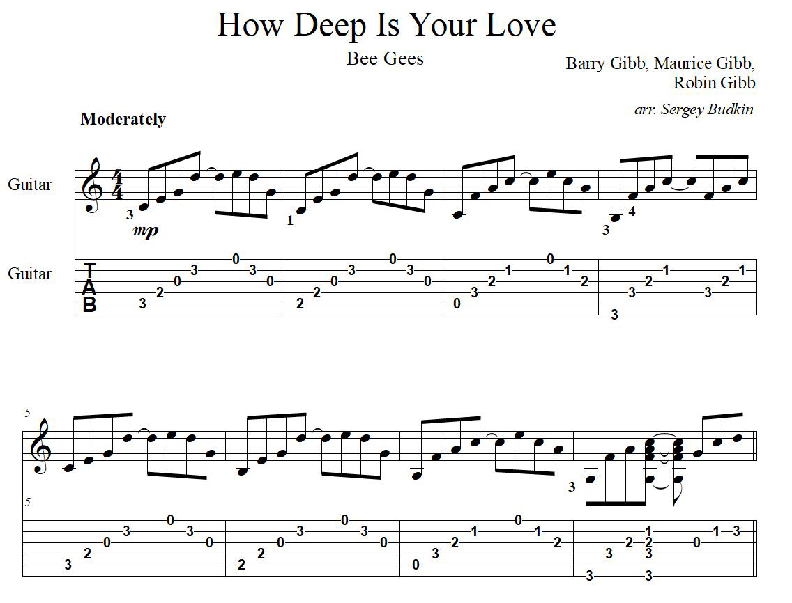 How Deep Is Your Love - Guitar Tutorial Bee Gees Guitar Lesson
