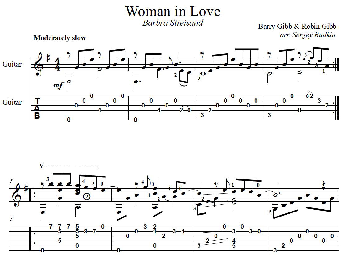 Ин лов текст. Woman in Love Ноты для гитары. Barbra Streisand woman in Love Ноты. Вумен ин лав Ноты. Barbara Streisand woman in Love Ноты.