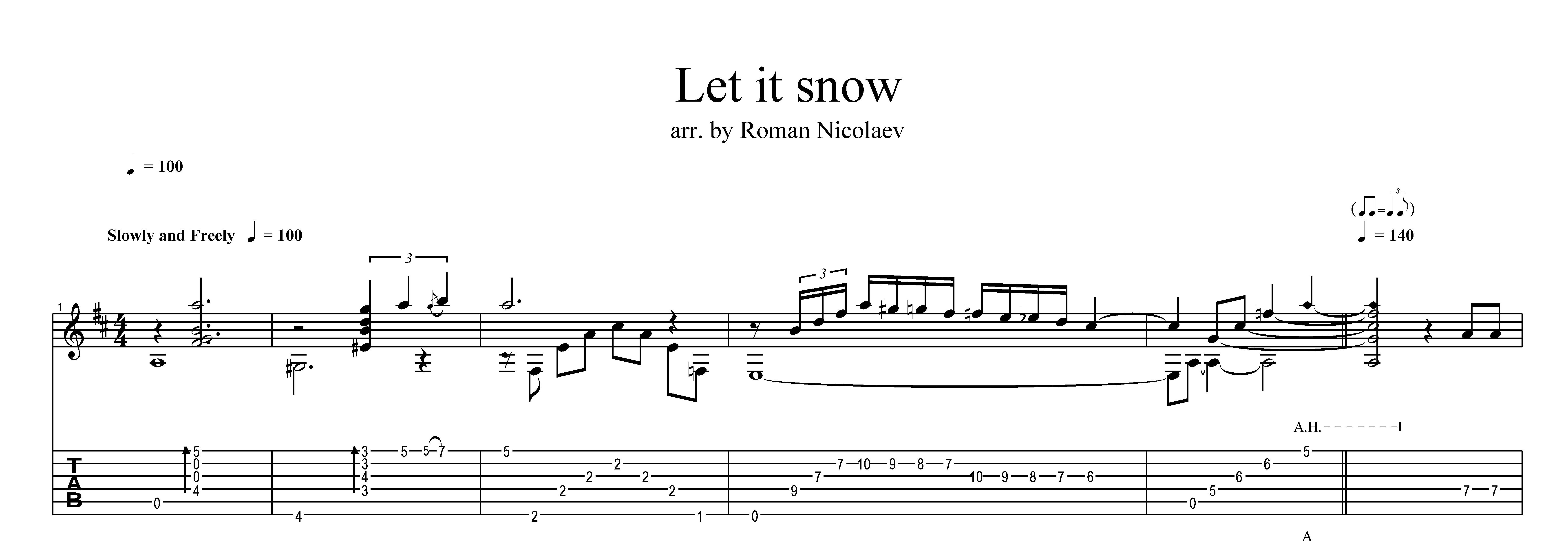 let it snow chords