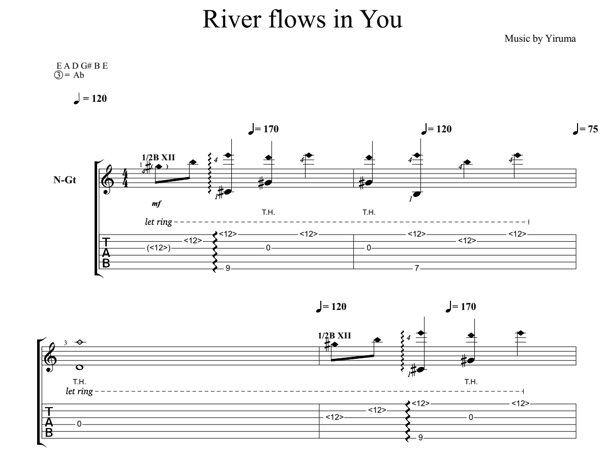 Ноты river. Табы для гитары Ривер Фловс. Yiruma River Flows табы. Yiruma River Flows табы для гитары. Табы на гитаре River Flows.