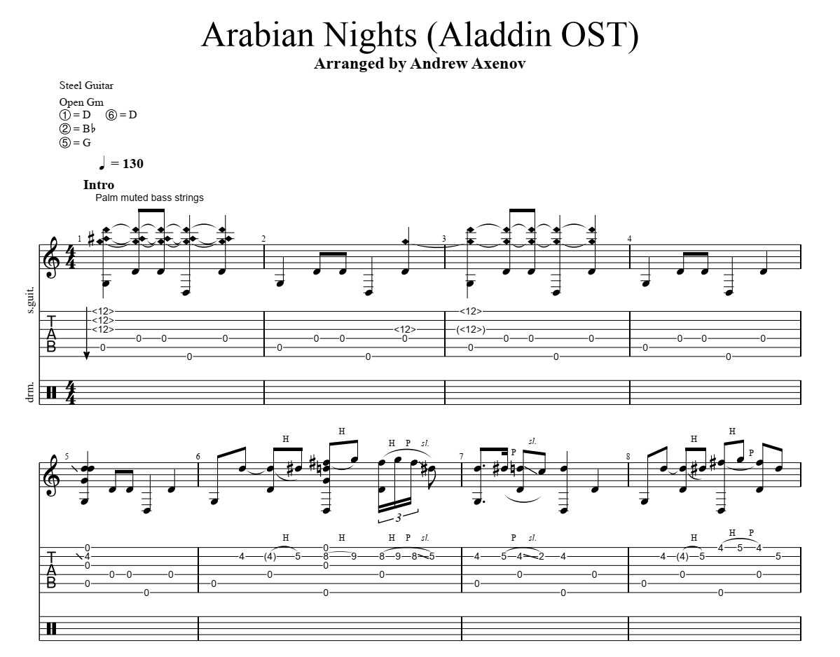 Арабская ночь на укулеле табы. Арабская ночь Ноты для гитары. Песня арабская ночь из алладина на русском