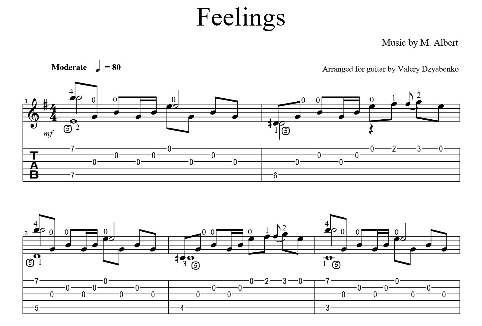 Feelings аккорды